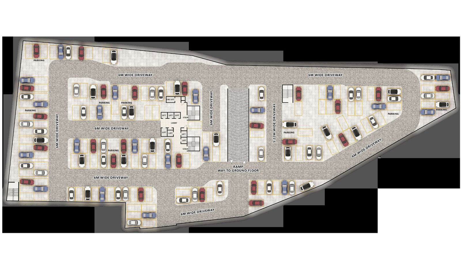 Site plan — landscaped grounds