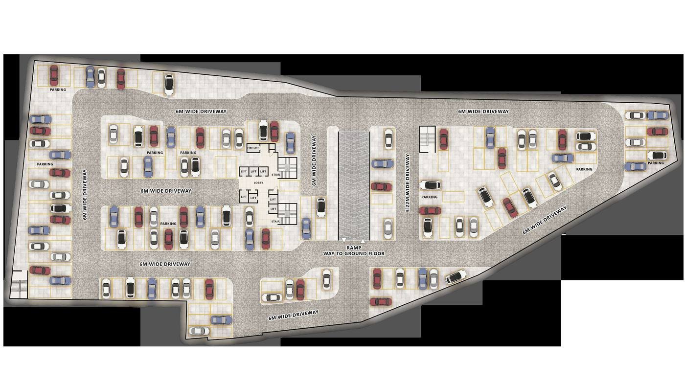 Site plan — landscaped grounds